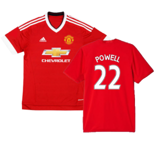 Manchester United 2015-16 Home Shirt (S) (Powell 22) (Good)