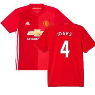 Manchester United 2016-17 Home Shirt (L) (Jones 4) (Good)