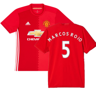 Manchester United 2016-17 Home Shirt (L) (Marcos Rojo 5) (Good)