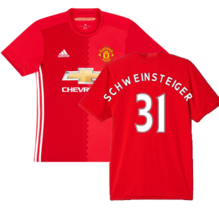Manchester United 2016-17 Home Shirt (L) (Schweinsteiger 31) (Good)