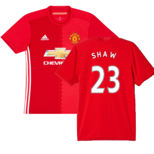 Manchester United 2016-17 Home Shirt (L) (Shaw 23) (Good)