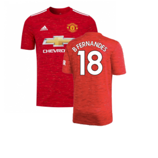 Manchester United 2020-21 Home Shirt (Excellent) (B FERNANDES 18)
