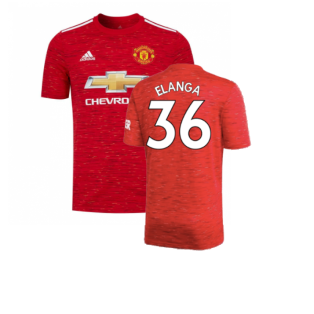 Manchester United 2020-21 Home Shirt (Excellent) (Elanga 36)