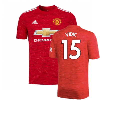 Manchester United 2020-21 Home Shirt (Very Good) (VIDIC 15) Manchester United 2020-21 Home Shirt (Very Good) (VIDIC 15)