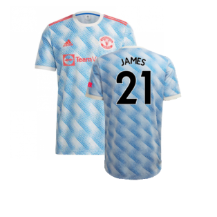 Manchester United 2021-22 Away Shirt (XL) (Mint) (JAMES 21)