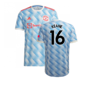 Manchester United 2021-22 Away Shirt (XL) (Mint) (KEANE 16)