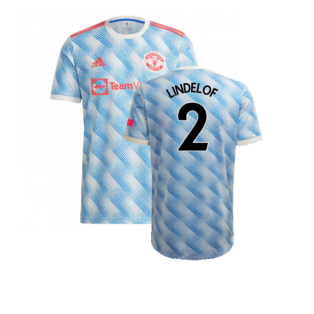 Manchester United 2021-22 Away Shirt (XL) (Mint) (LINDELOF 2)