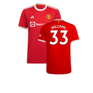 Manchester United 2021-22 Home Shirt (XL) (Good) (WILLIAMS 33)