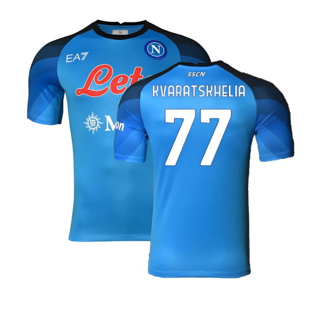 Napoli 2022-23 Player Issue Home Shirt (3XL) (Kvaratskhelia 77) (Excellent)
