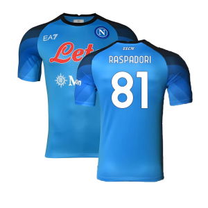 Napoli 2022-23 Player Issue Home Shirt (3XL) (Raspadori 81) (Excellent)