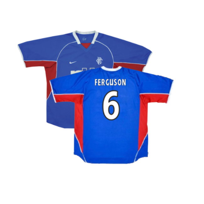 Rangers 2001-02 Home Shirt (S) (Excellent) (FERGUSON 6)