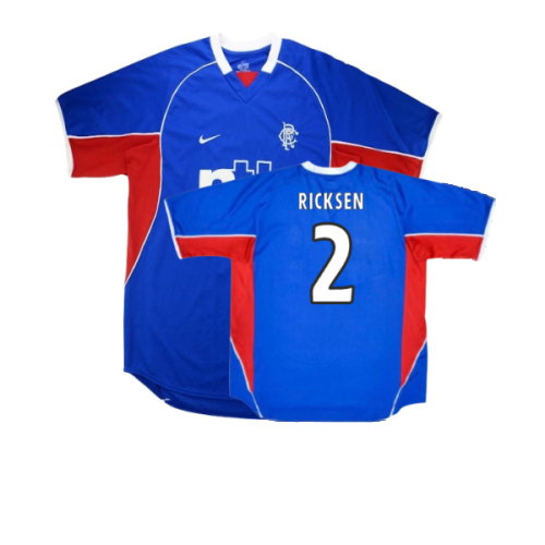 Rangers 2001-2002 Home Shirt (Excellent) (RICKSEN 2)