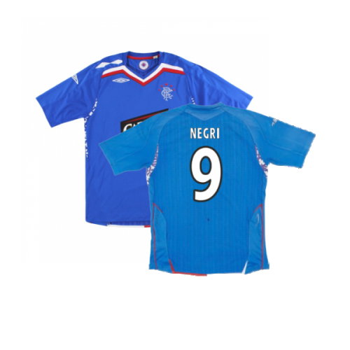 Rangers 2007-08 Home Shirt (Excellent) (NEGRI 9)