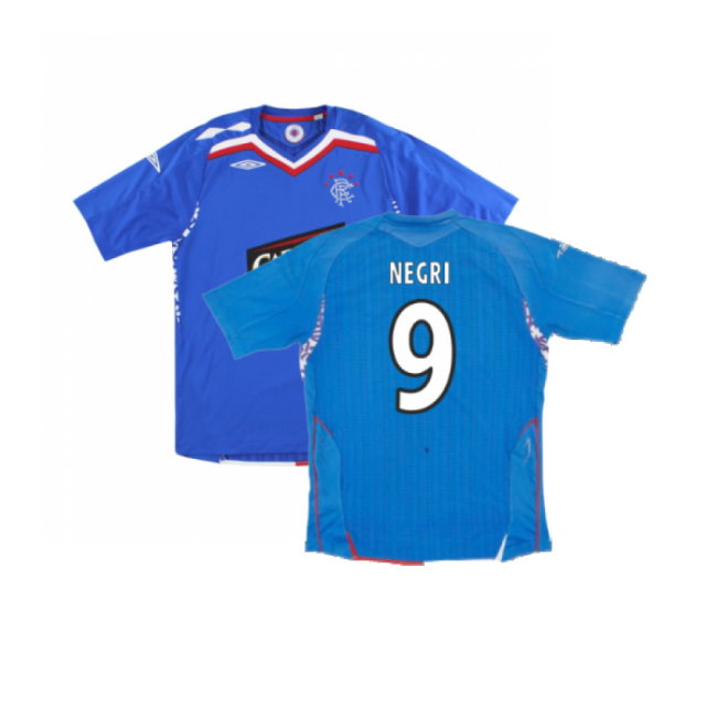 Rangers 2007-08 Home Shirt (Excellent) (NEGRI 9)