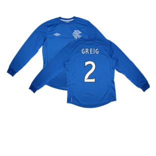Rangers 2012-13 Long Sleeve Home Shirt (S) (GREIG 2) (Excellent)