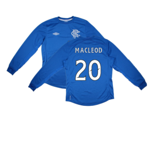Rangers 2012-13 Long Sleeve Home Shirt (S) (Macleod 20) (Excellent)