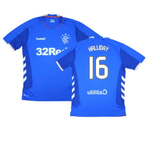 Rangers 2018-19 Home Shirt (M) (Very Good) (Halliday 16)