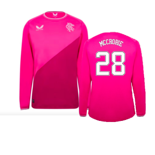 Rangers 2022-23 Long Sleeve Goalkeeper Away Shirt (Sponsorless) (Womens 10) (Excellent) (McCrorie 28