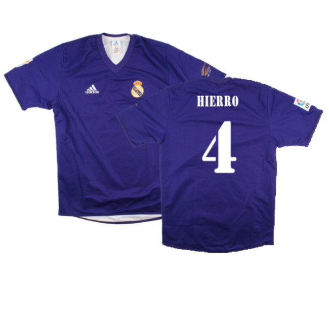 Real Madrid 2001-02 Anniversary Third Shirt (S) (Excellent) (Hierro 4)