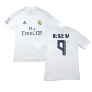 Real Madrid 2015-16 Home Shirt (M) (Benzema 9) (Good)