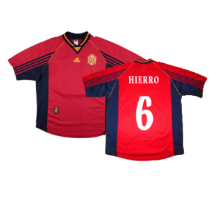 Spain 1998-99 Home Shirt (XL) (Excellent) (HIERRO 6)