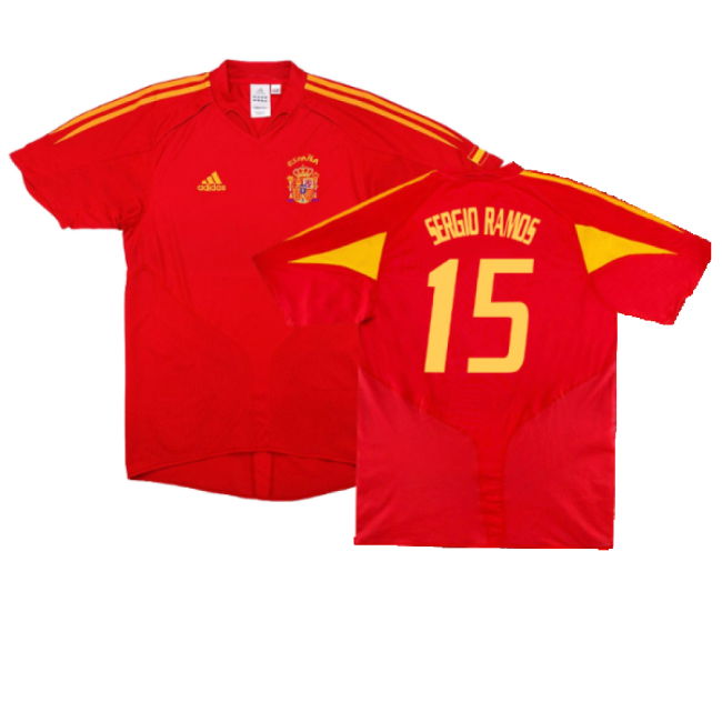 Spain 2004-2006 Home Shirt. (Very Good) (Sergio Ramos 15)
