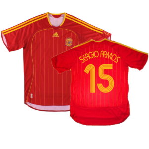 Spain 2006-08 Home Shirt (S) (Excellent) (Sergio Ramos 15)