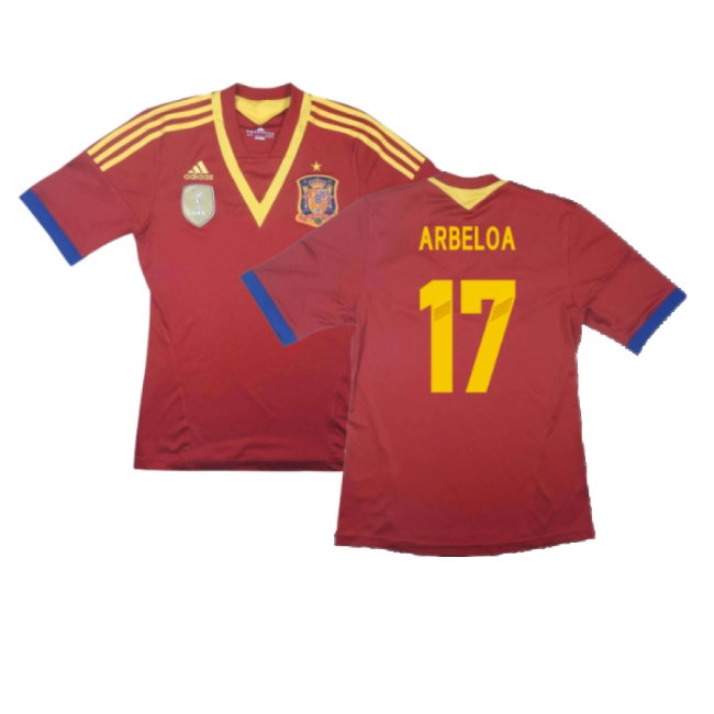 Spain 2013-14 Home Shirt (S) (Excellent) (Arbeloa 17)