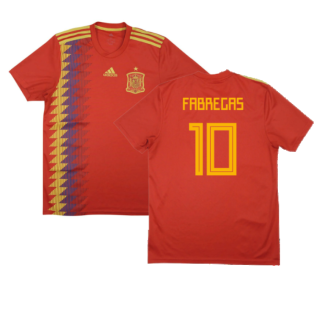 Spain 2018-20 Home Shirt (2XL) (Fabregas 10) (Good)