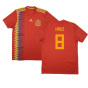 Spain 2018-20 Home Shirt (2XL) (Xavi 8) (Good)