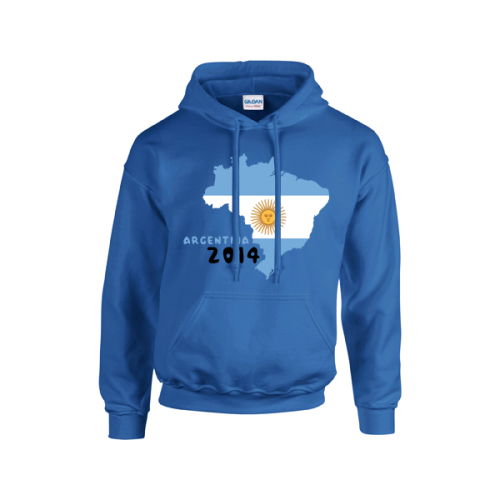 Argentina 2014 Country Flag Hoody (grey) - Kids  Argentina 2014 Country Flag Hoody (grey) - Kids