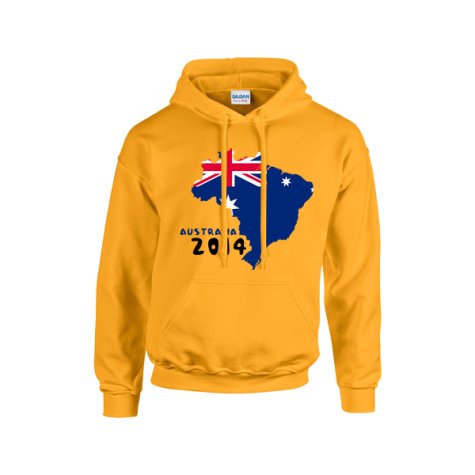 Australia 2014 Country Flag Hoody (yellow) - Kids
