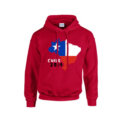 Chile 2014 Country Flag Hoody (red) - Kids  Chile 2014 Country Flag Hoody (red) - Kids