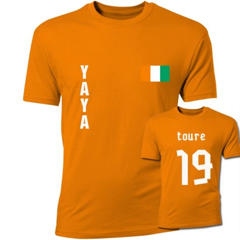 Yaya Toure Ivory Coast Flag T-Shirt (Orange)