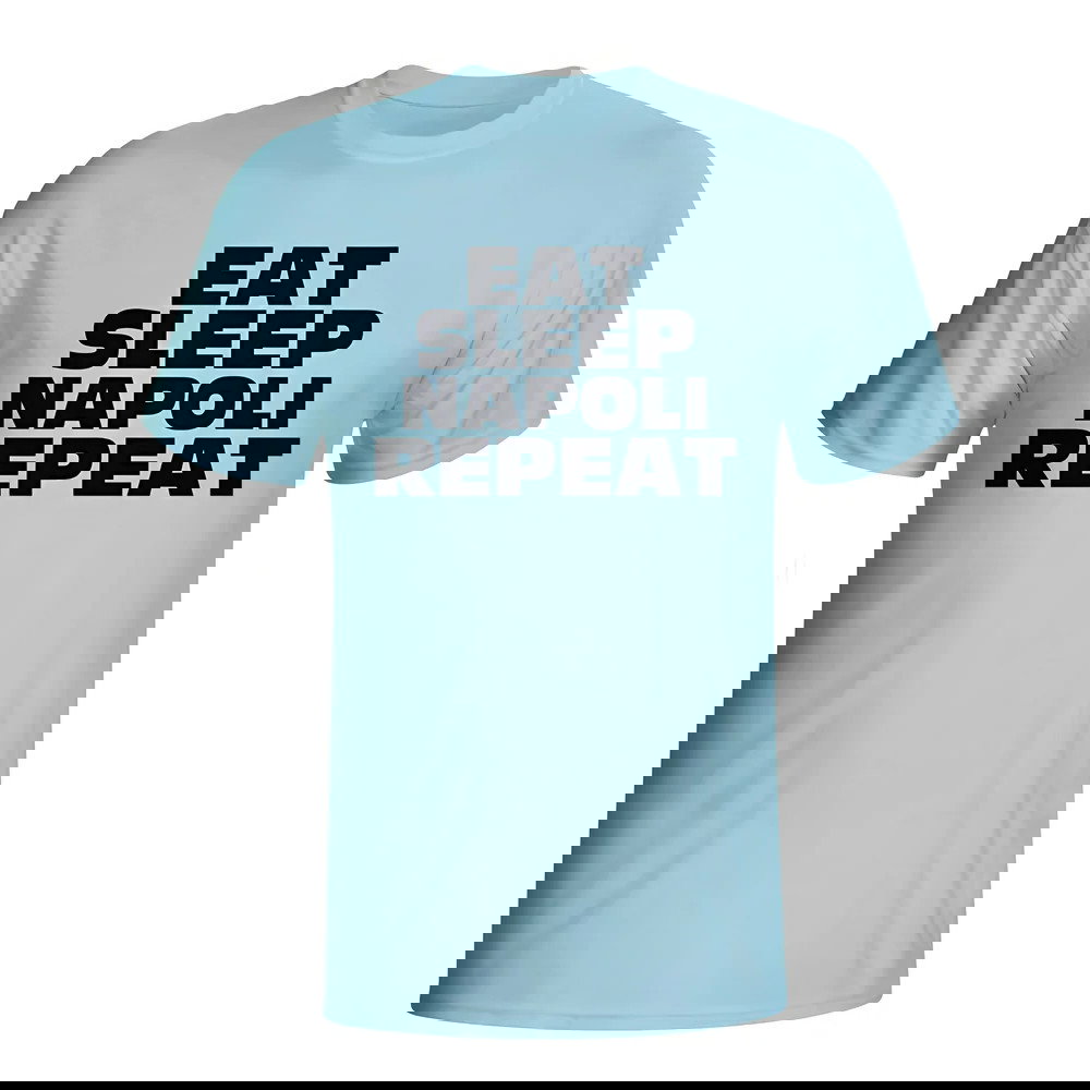 Eat Sleep Napoli Repeat T-shirt (sky Blue)