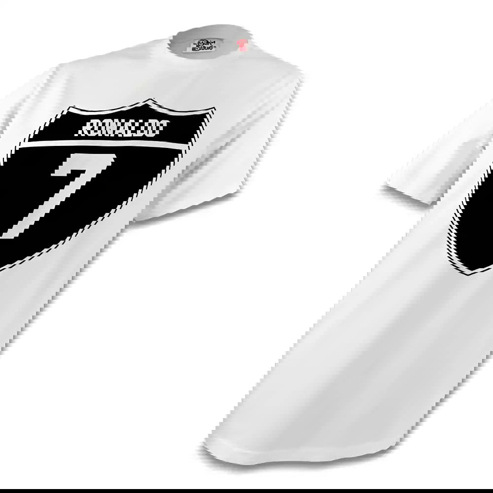 Cristiano Ronaldo Real Madrid Crest Tee (white) - Kids