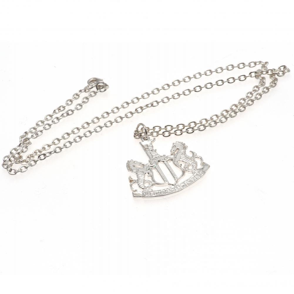 Newcastle United FC Silver Plated Pendant & Chain