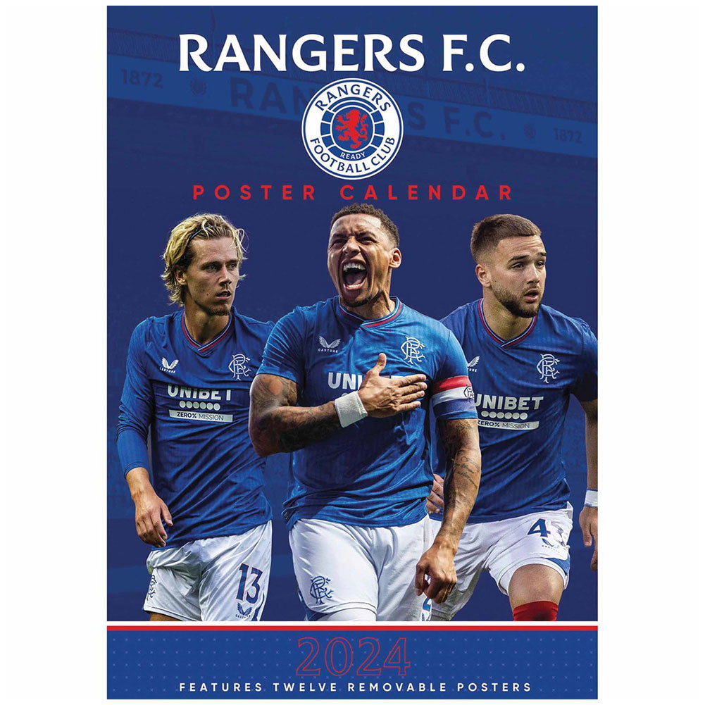 Rangers FC A3 Calendar 2024