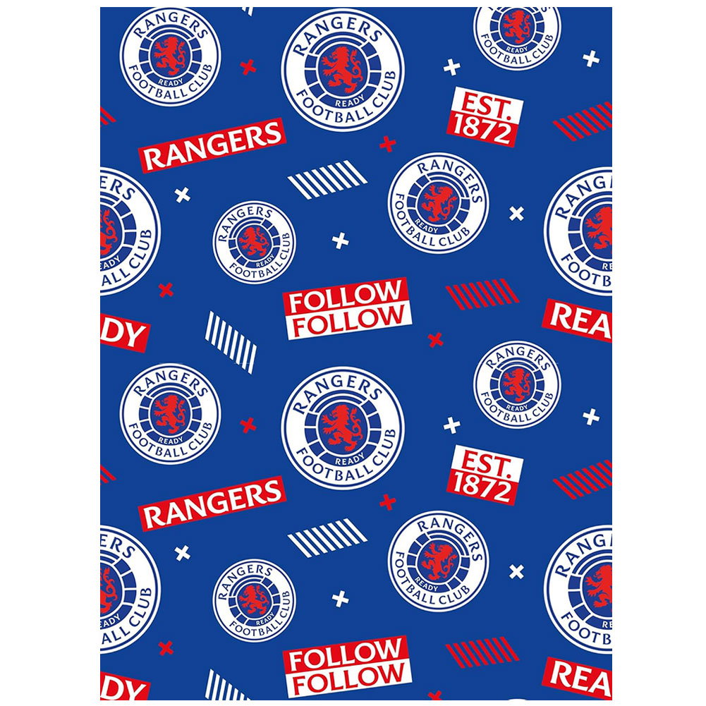 Rangers FC Text Gift Wrap