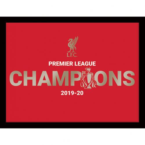Liverpool FC Premier League Champions Metallic Picture 16 x 12