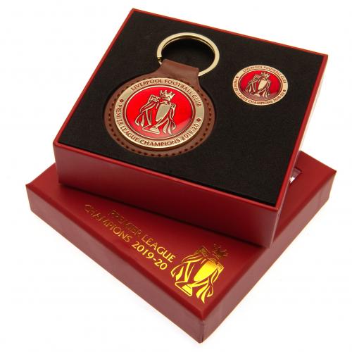 Liverpool FC Premier League Champions Fob &amp; Pin Set