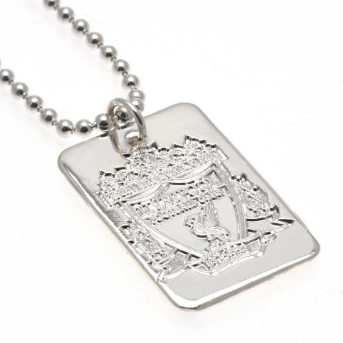 Liverpool FC Silver Plated Dog Tag &amp; Chain