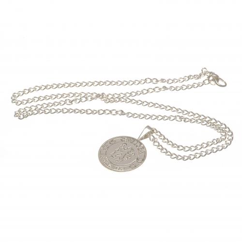Chelsea FC Silver Plated Pendant &amp; Chain XL