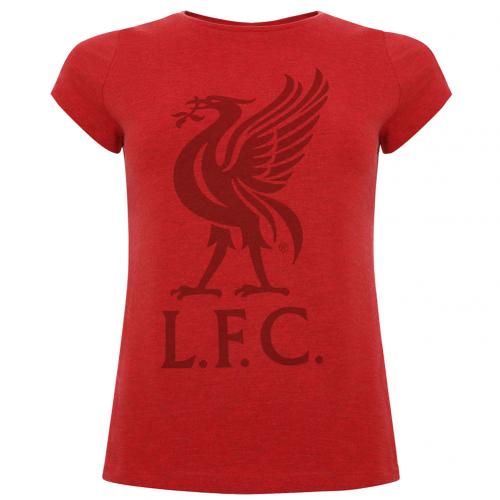 Liverpool FC Liverbird T Shirt Ladies Red 12