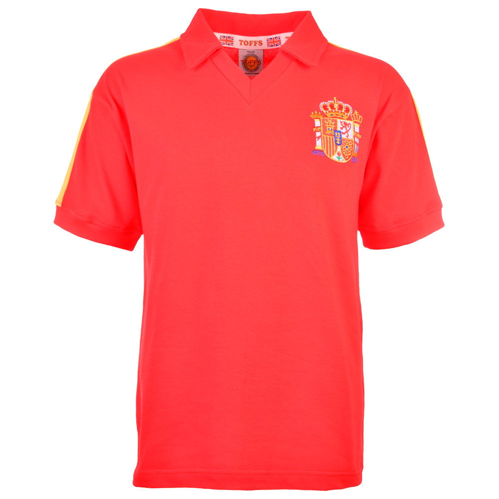 Spain 1982 World Cup Kids Red Retro Football Shirt