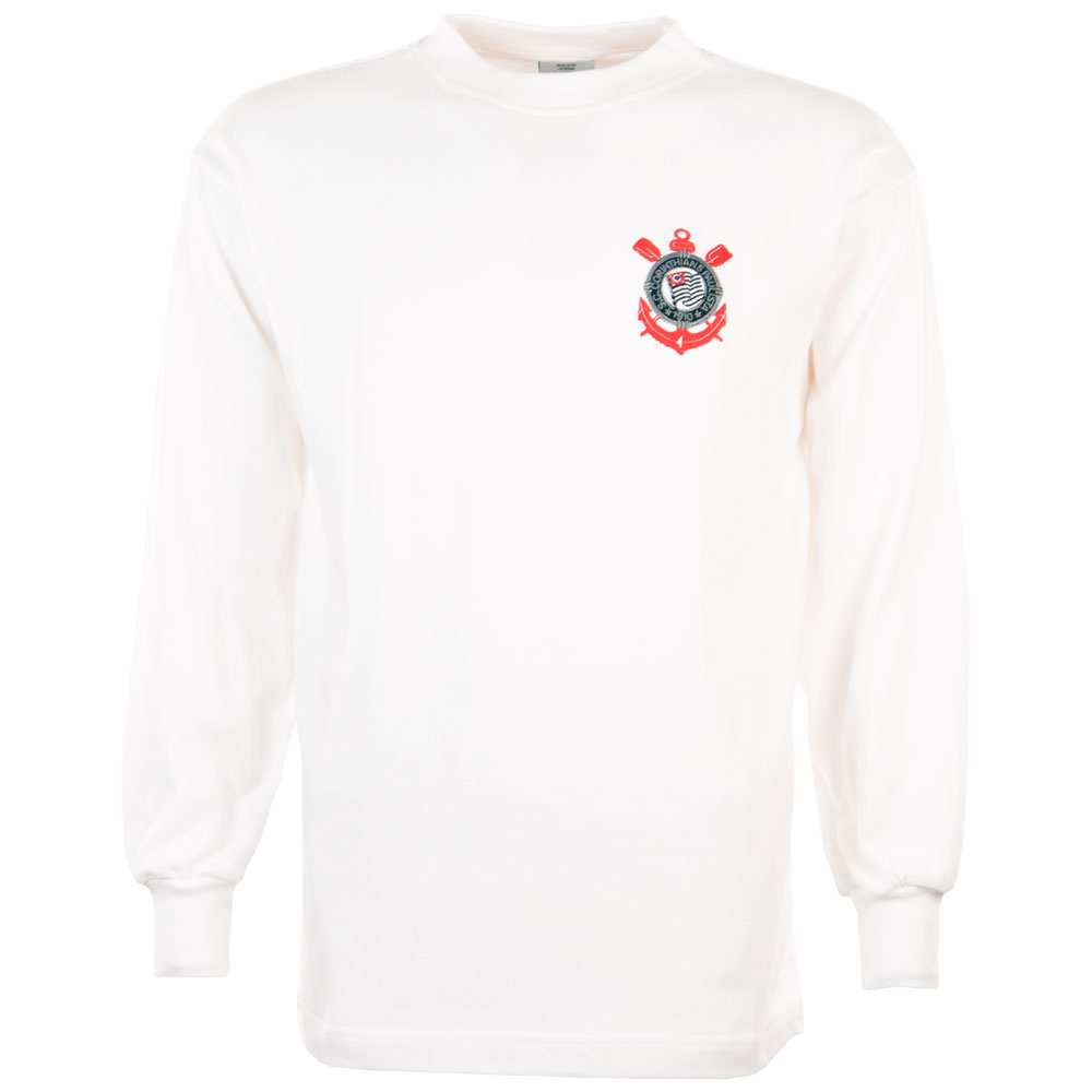 Corinthians Paulista 1970s Kids Retro Football Shirt