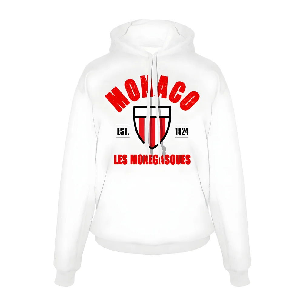 Monaco Est.1924 footer with hood - White