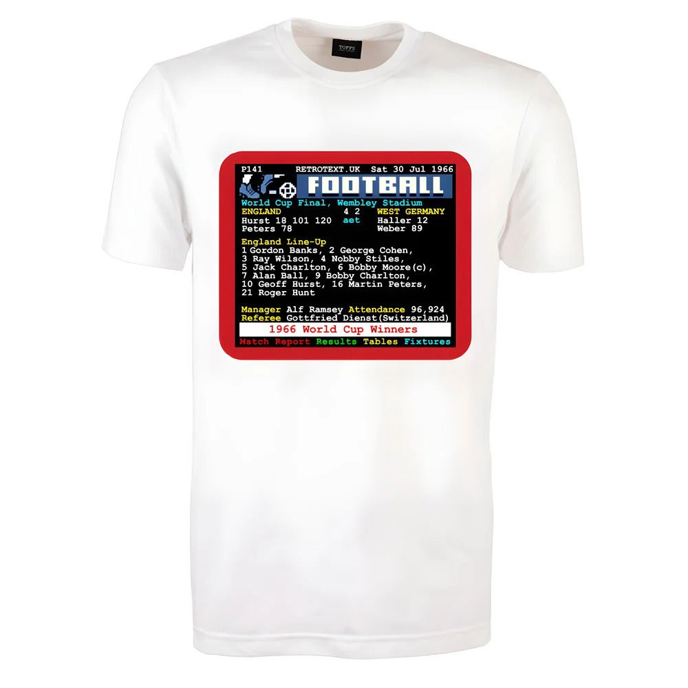 1966 World Cup Final England v West Germany Retrotext T-Shirt