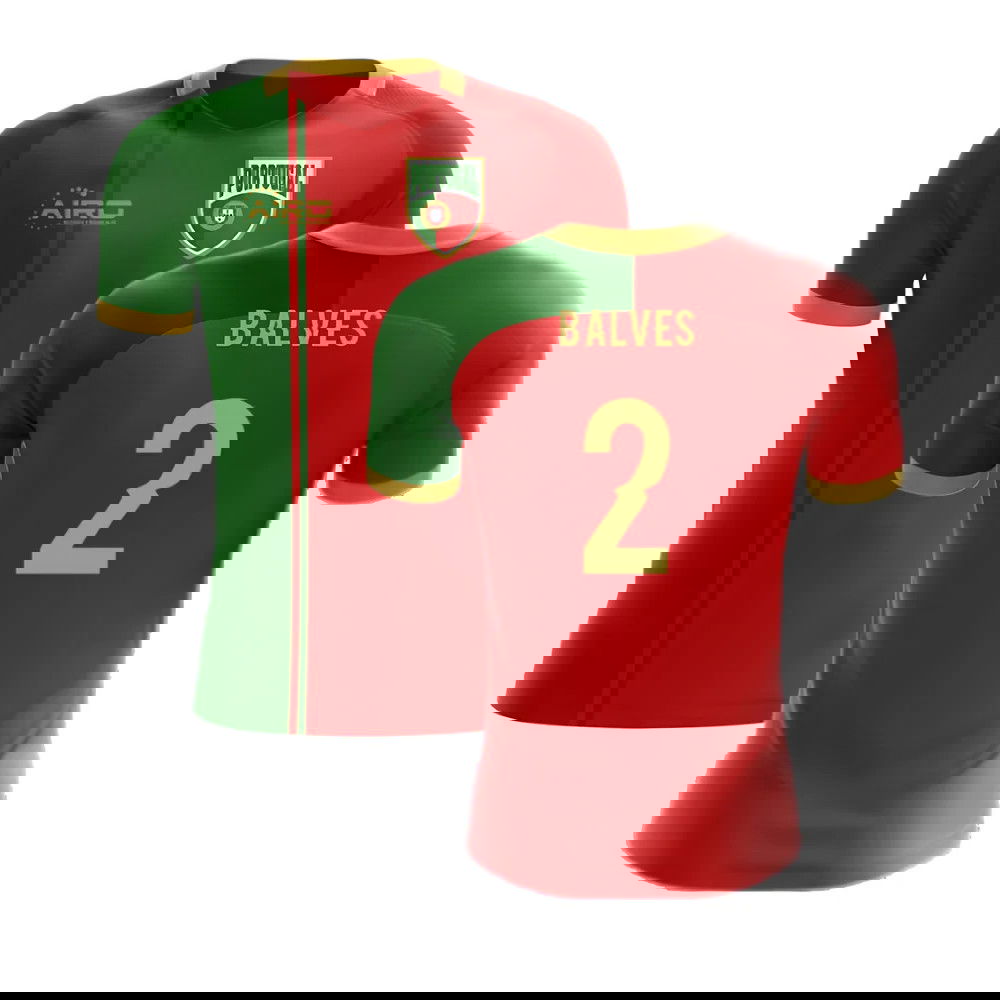 2025-2026 Portugal Flag Home Concept Football Shirt (B.Alves 2) - Kids