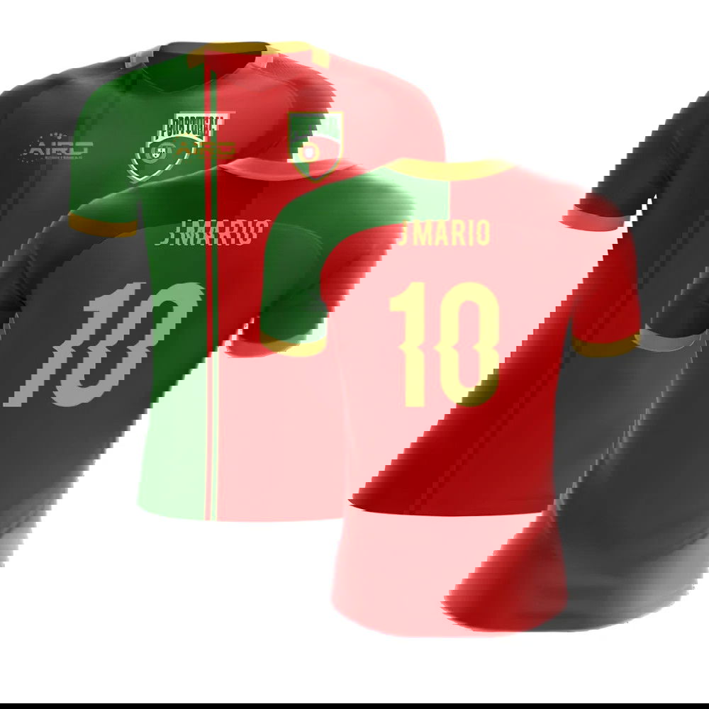 2025-2026 Portugal Flag Home Concept Football Shirt (J.Mario 10)